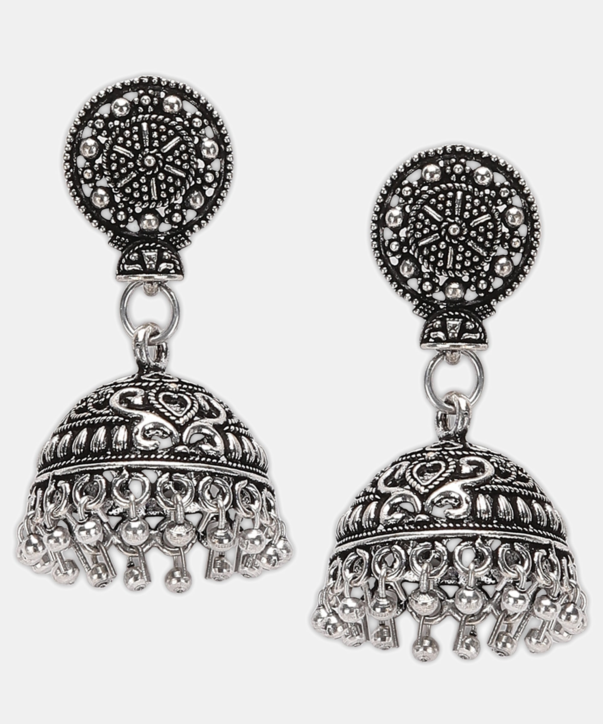 PREENA SILVER OXIDISED JEWELLERY SET COMBO