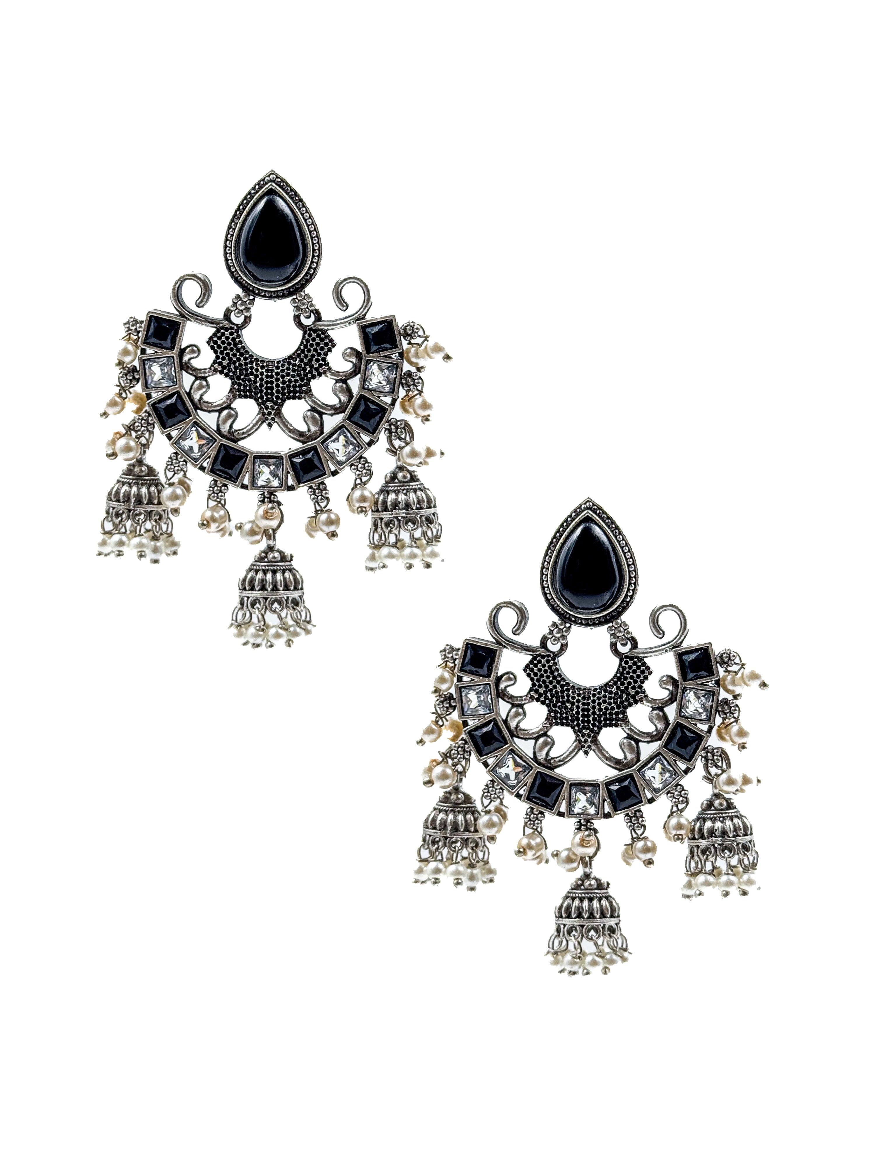 RAHA STONE JHUMKA EARRINGS