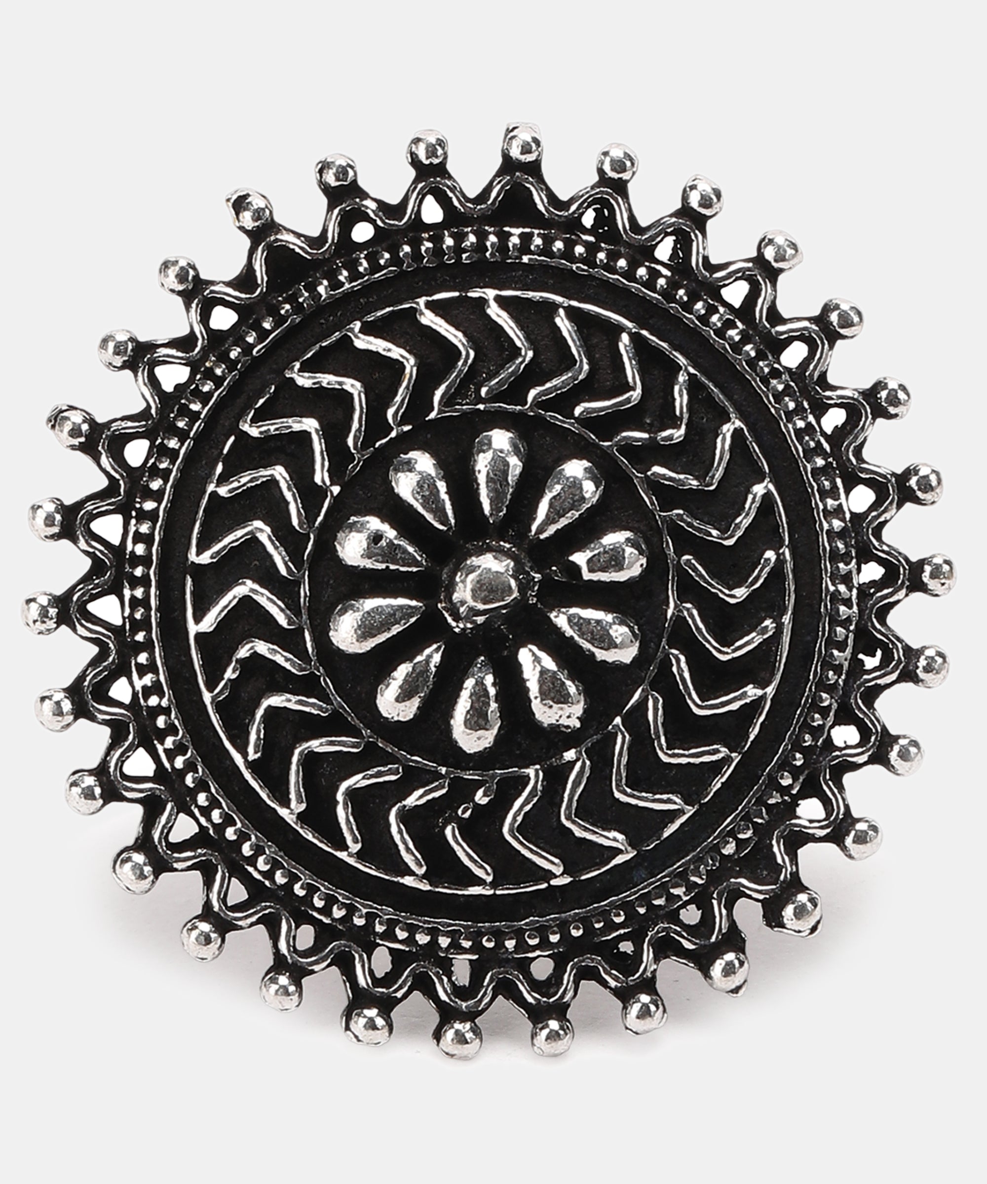 PREENA SILVER OXIDISED JEWELLERY SET COMBO