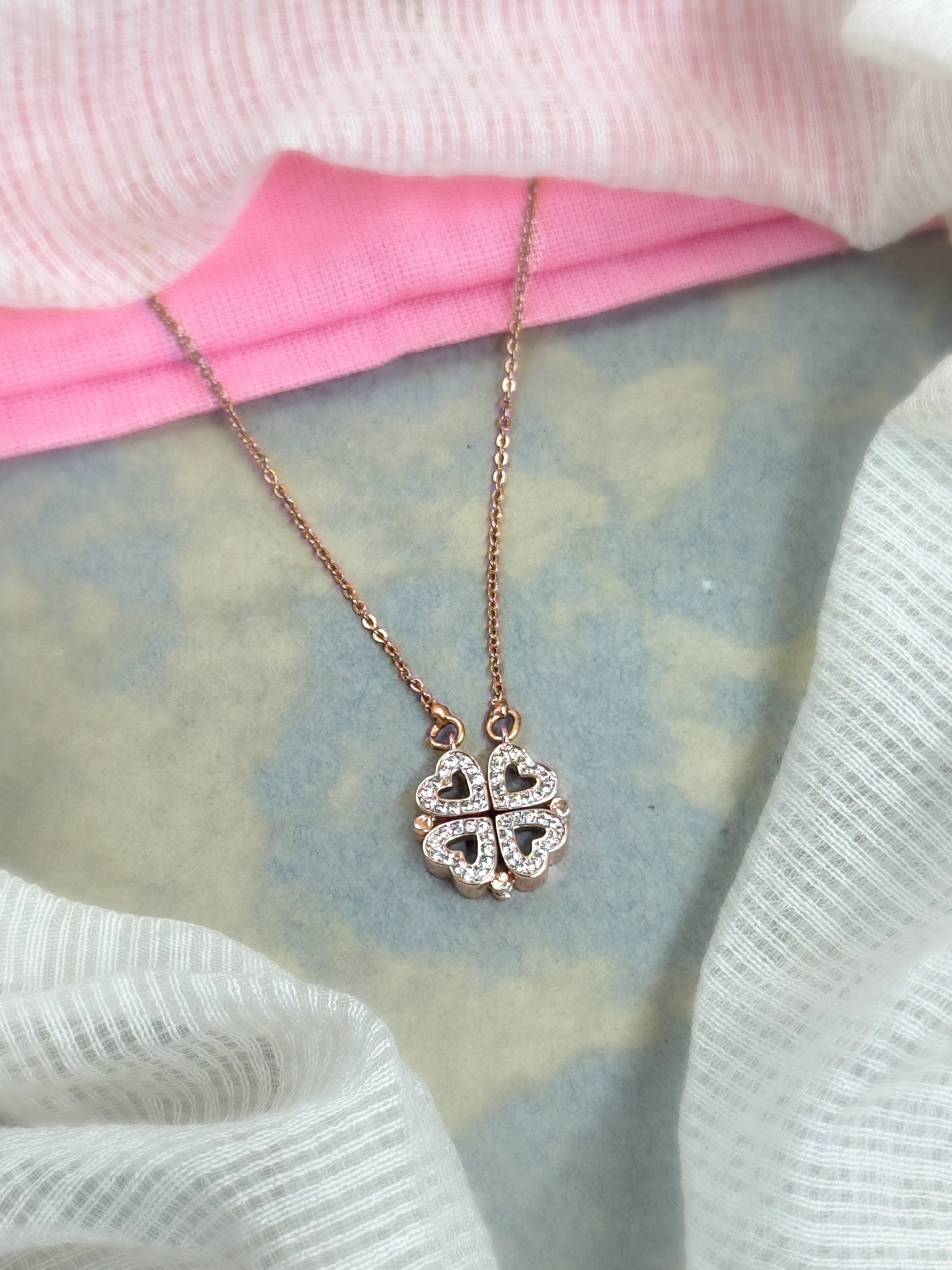 FLOWER CUM HEART CHAIN PENDANT