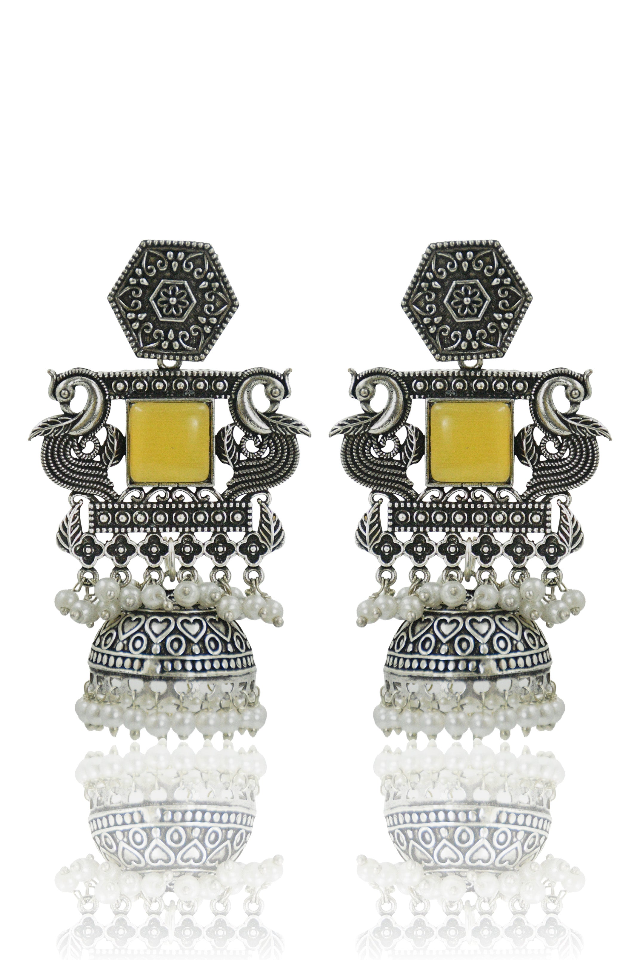 AARIKA STONE JHUMKA EARRINGS