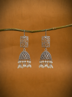 Load image into Gallery viewer, swara Silver Lookalike Earrings