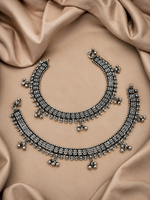Load image into Gallery viewer, Radha Designer Oxidised Silver Anklet