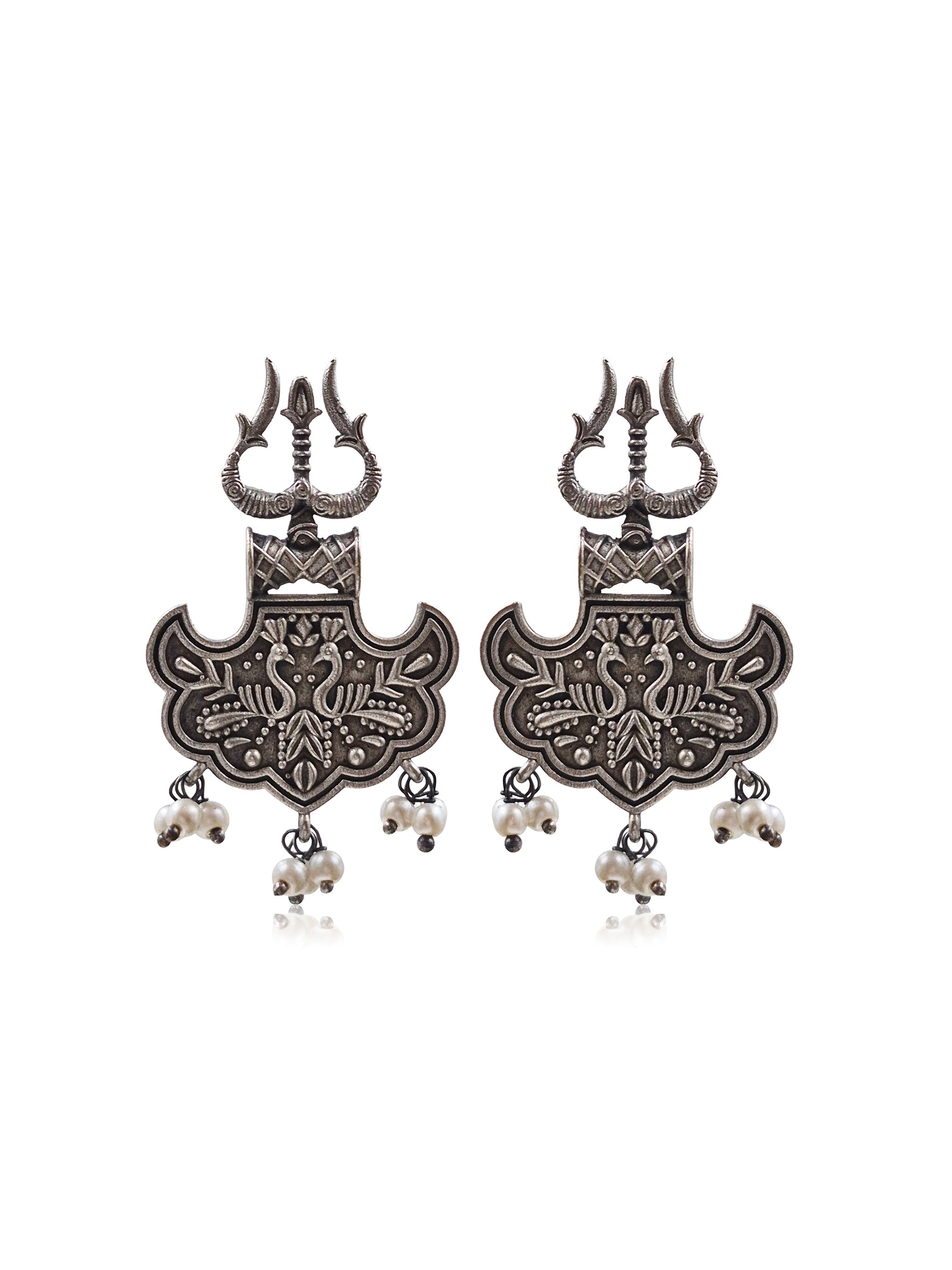 Ria Silver Lookalike 3 Earrings Combo