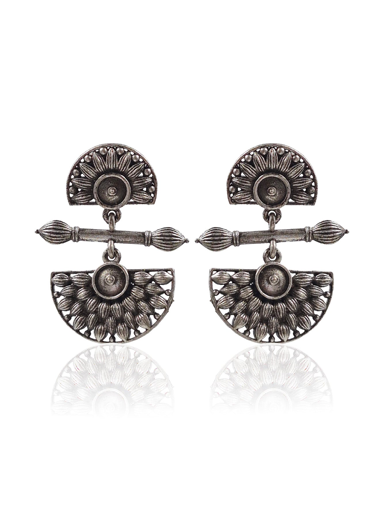 IHANA SILVER LOOKALIKE 3 EARRINGS COMBO