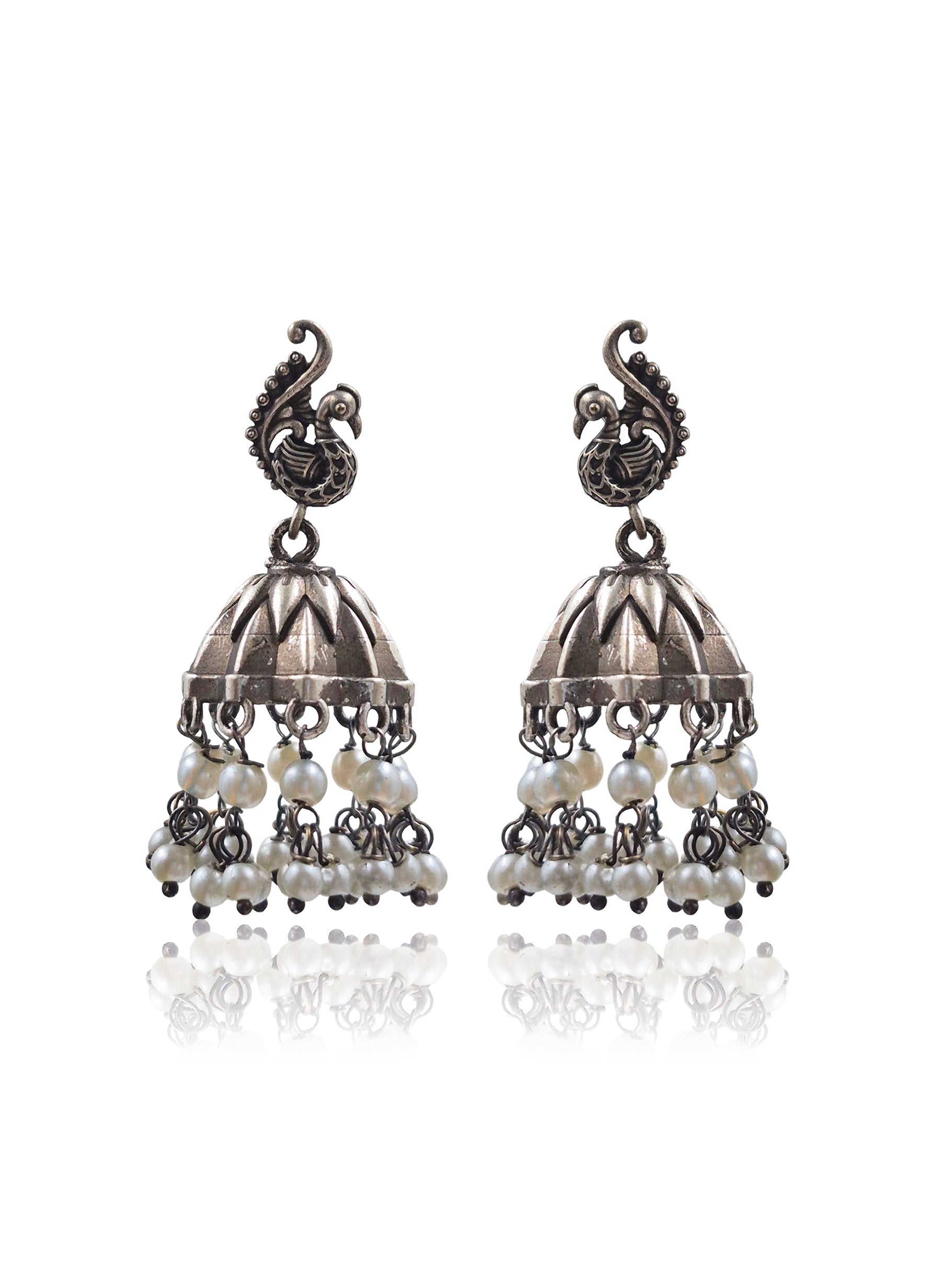 KAVYA SILVER LOOKALIKE 3 EARRINGS COMBO
