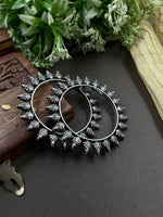 Load image into Gallery viewer, AADHYA OXIDISED DOUBLE NECKLACE JEWELLERY SET COMBO
