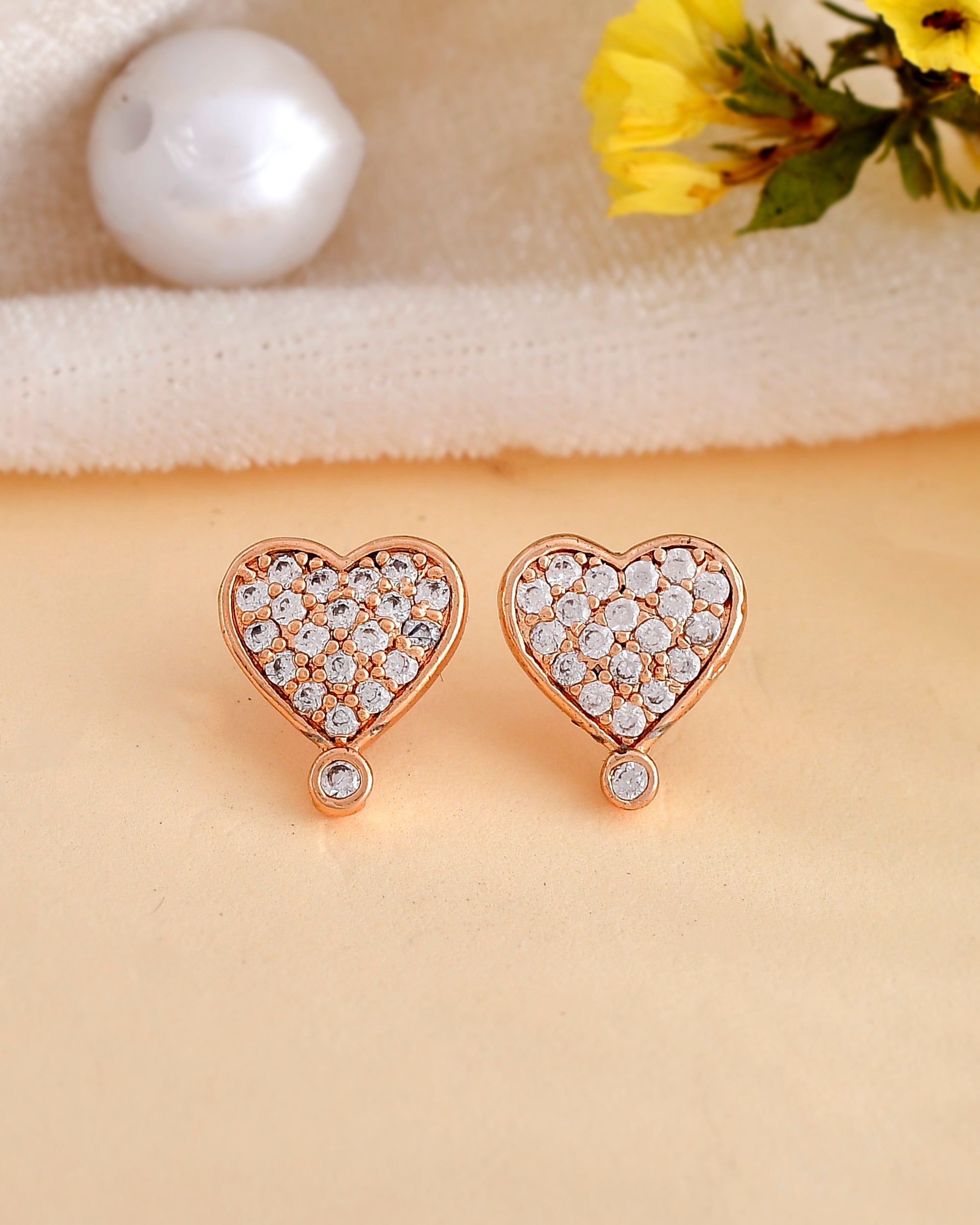 HEART STONE EARRINGS