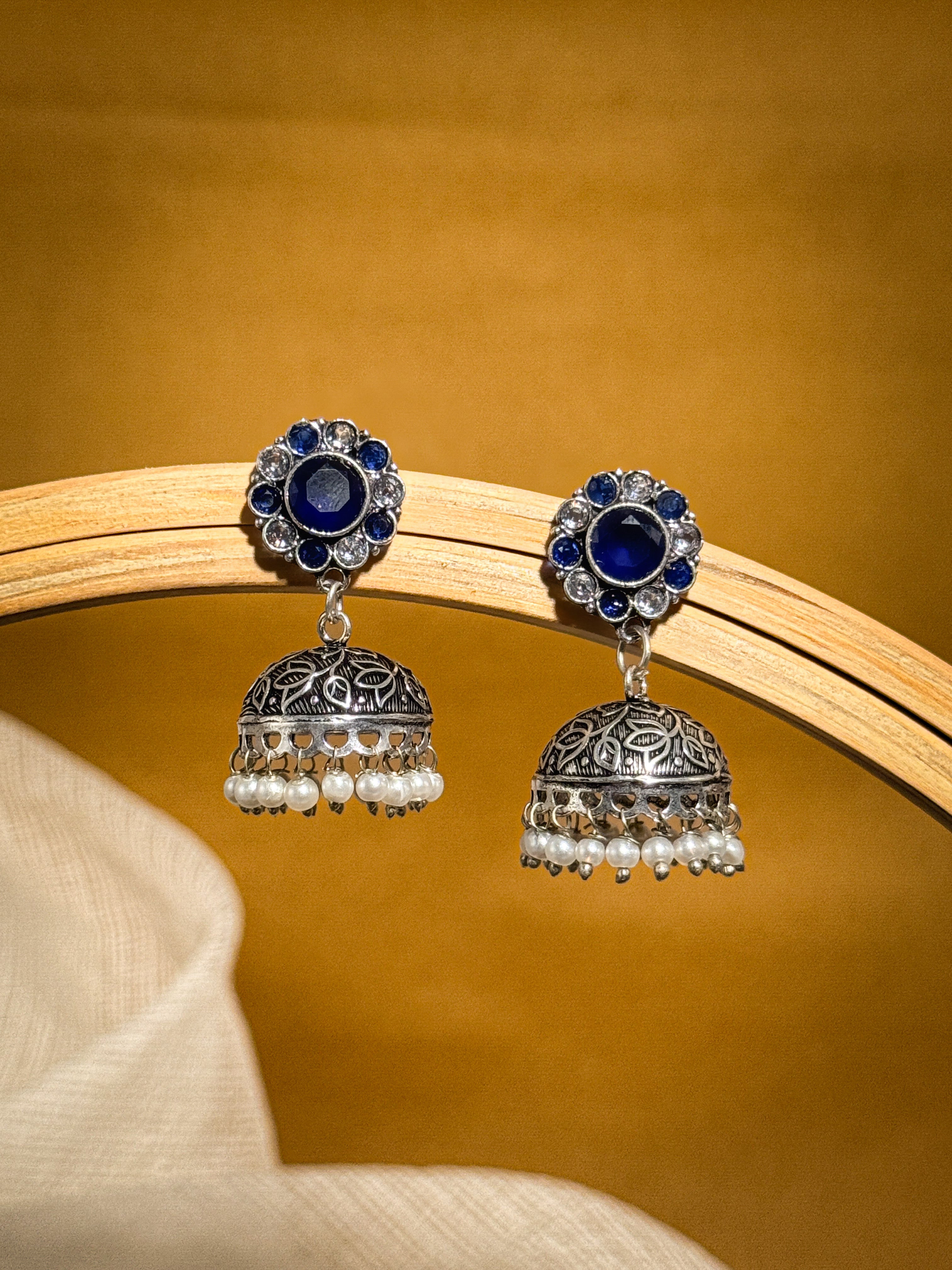 Dia Stone Jhumka Earrings