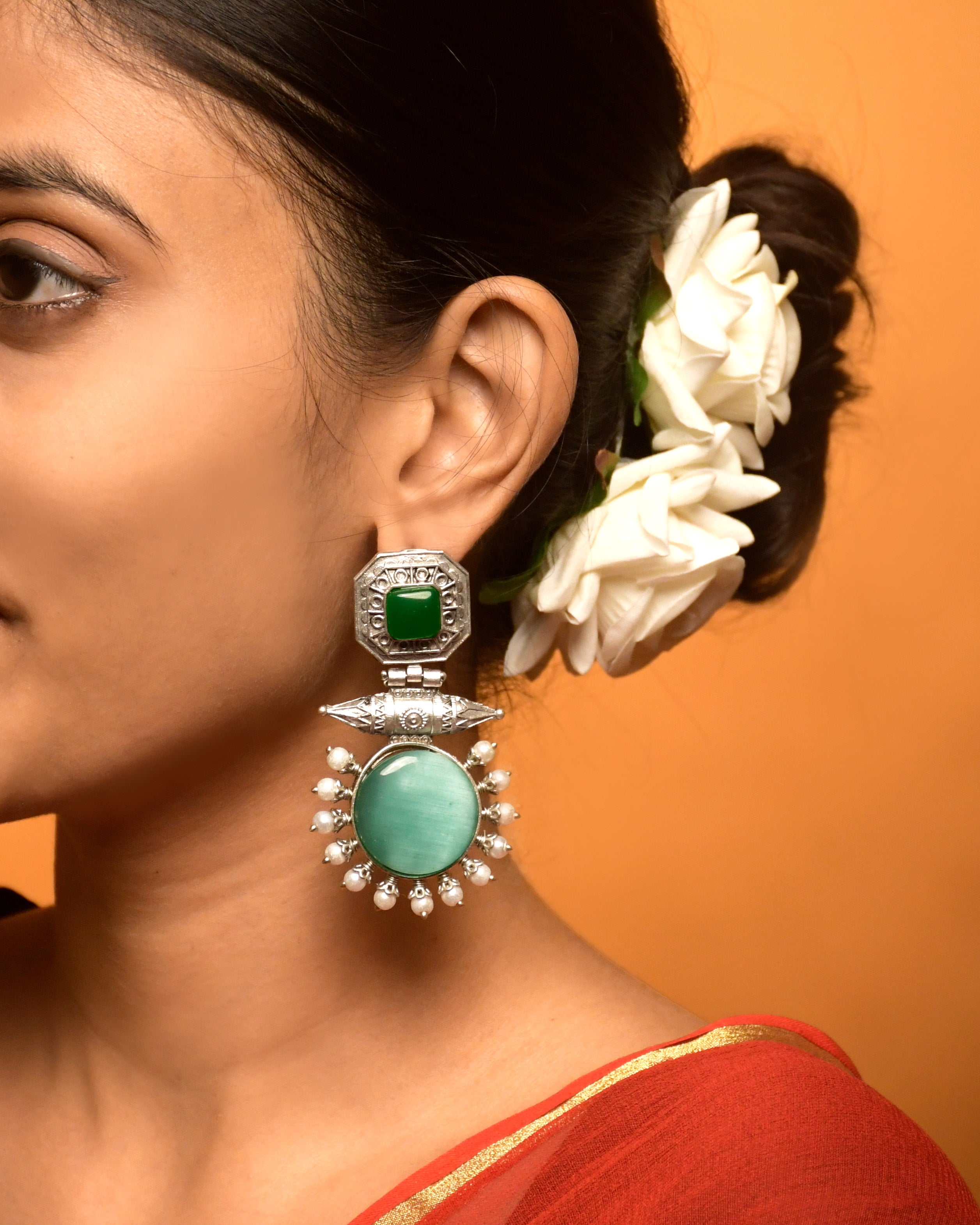 LIYA STONE DANGLER EARRINGS