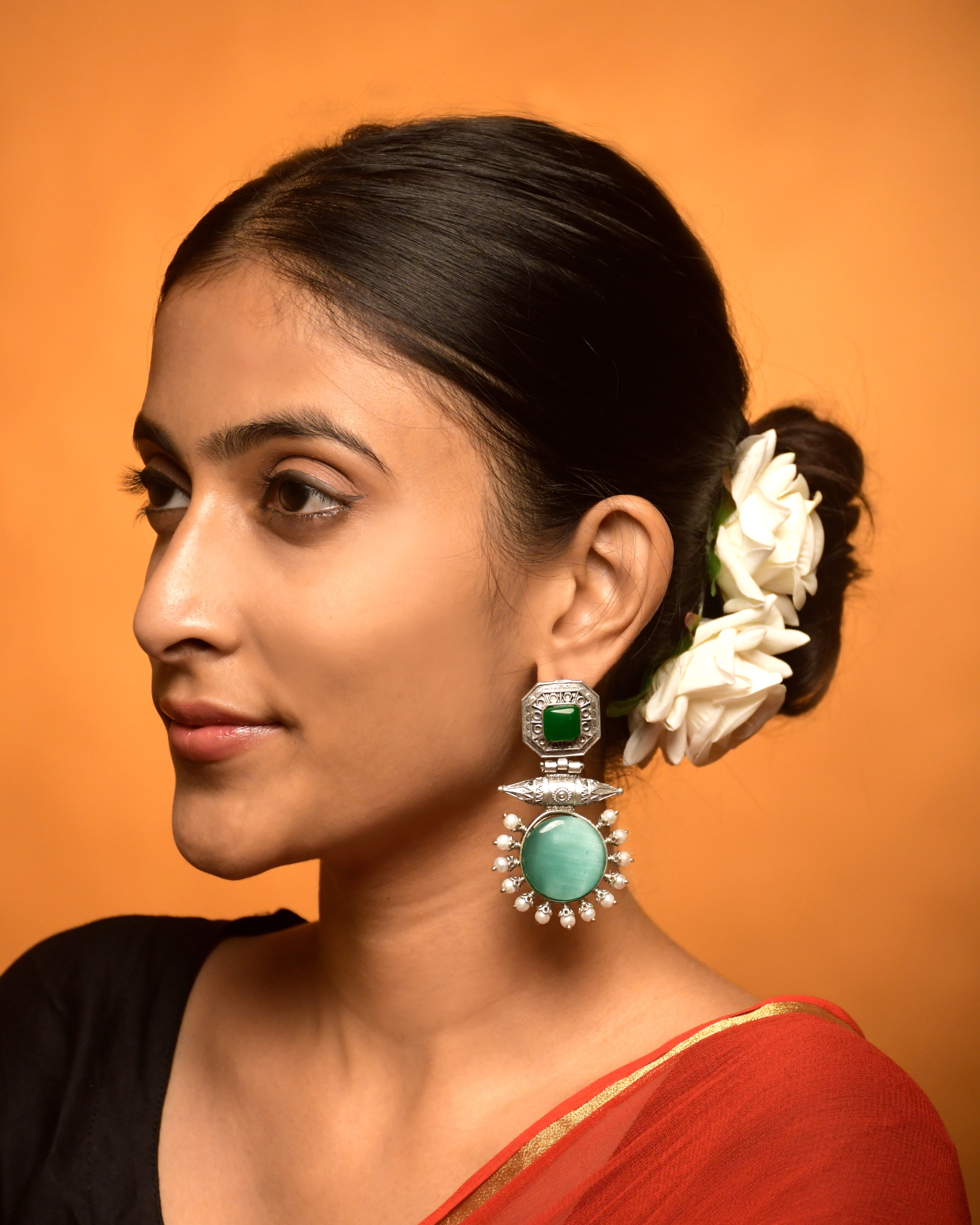 LIYA STONE DANGLER EARRINGS