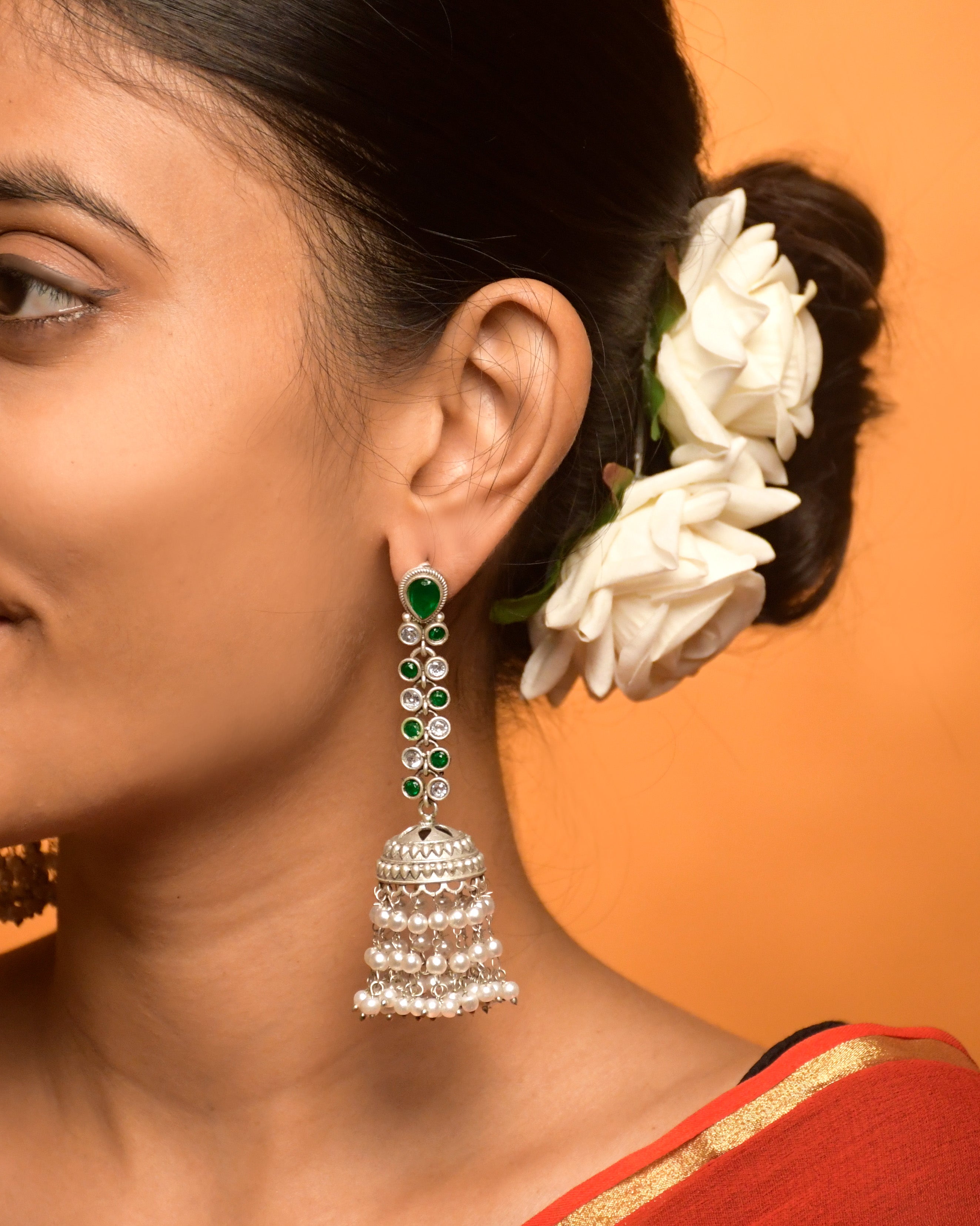Sia Stone Jhumka Earrings