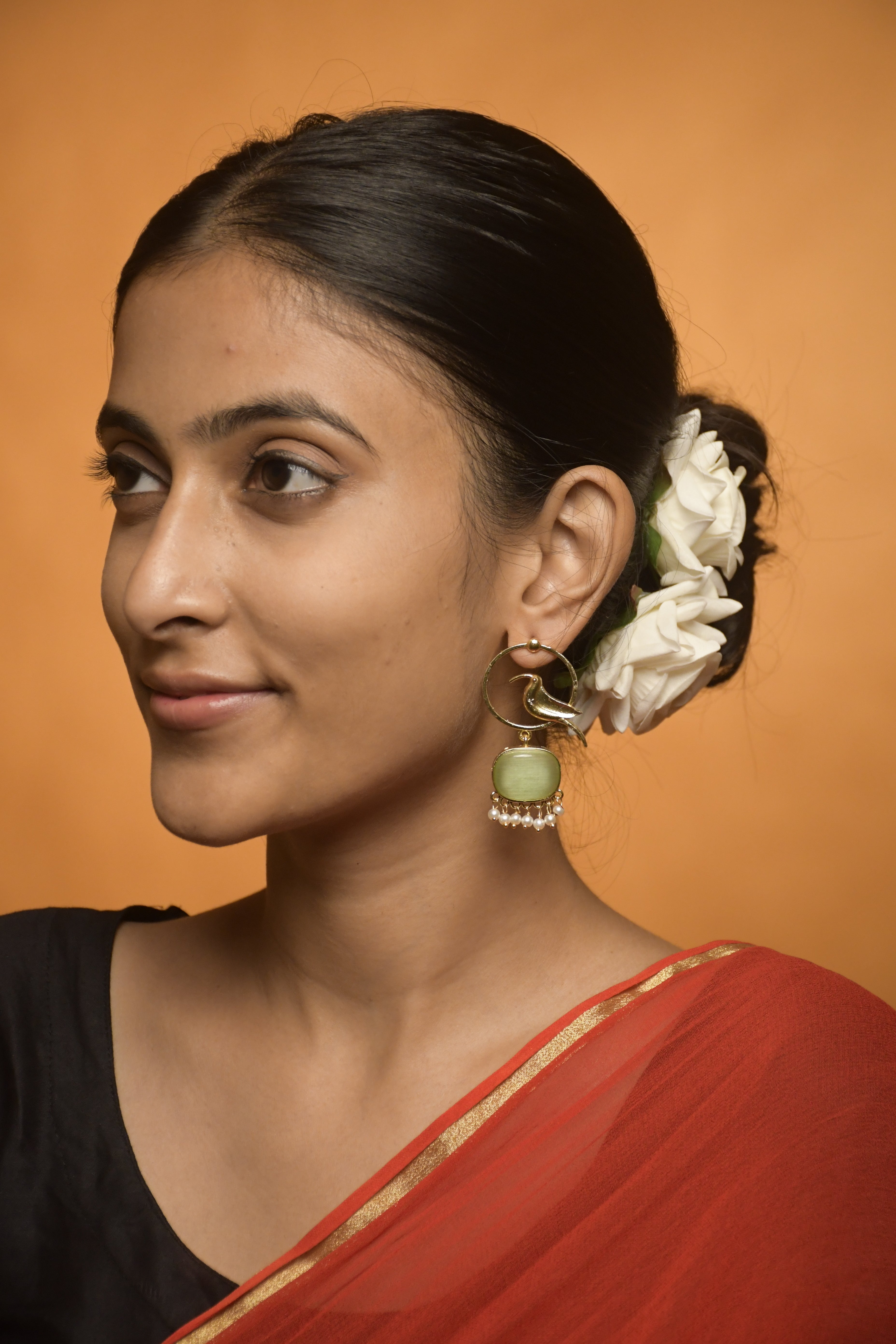 PARROT DANGLER GOLDEN EARRINGS