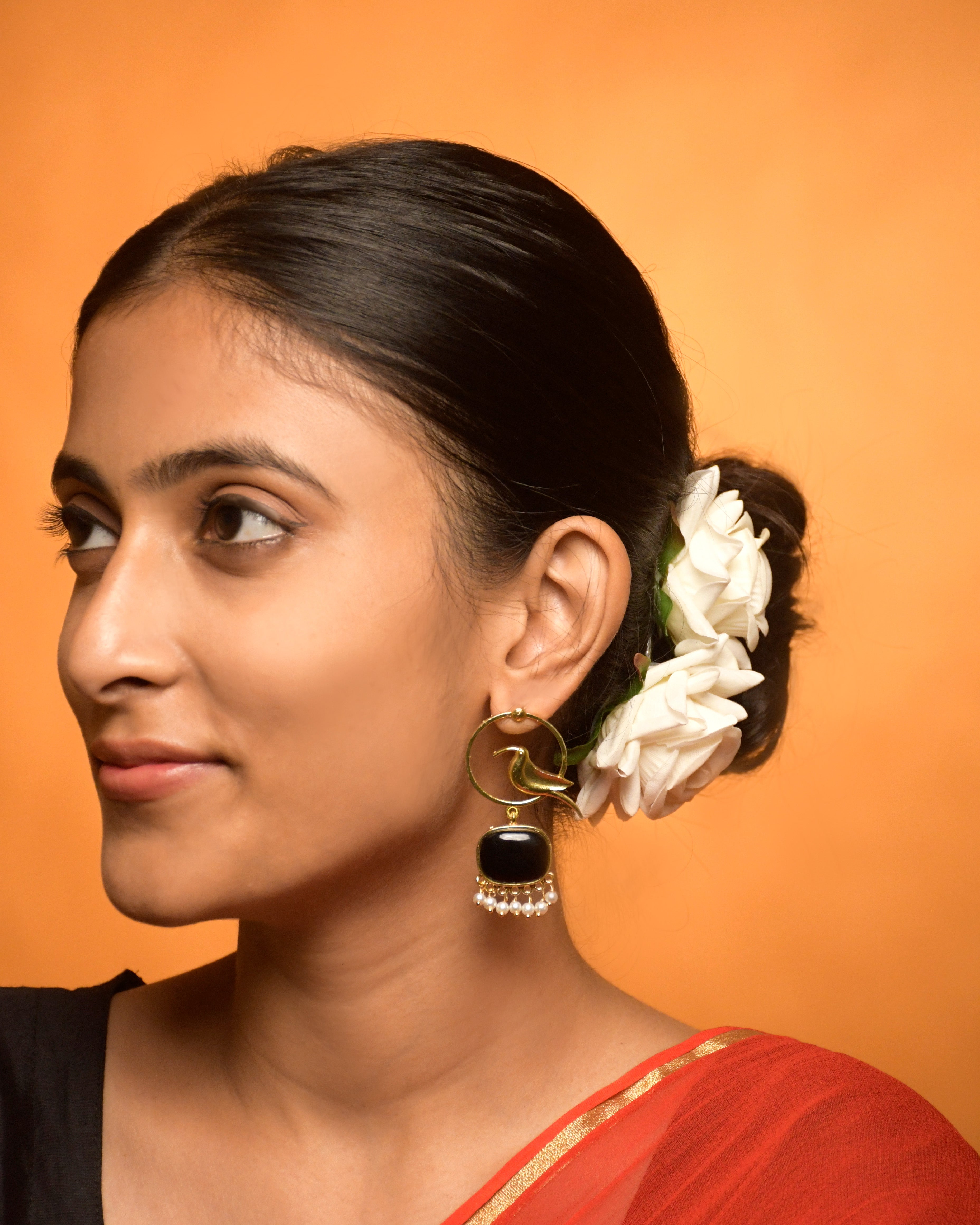 PARROT DANGLER GOLDEN EARRINGS