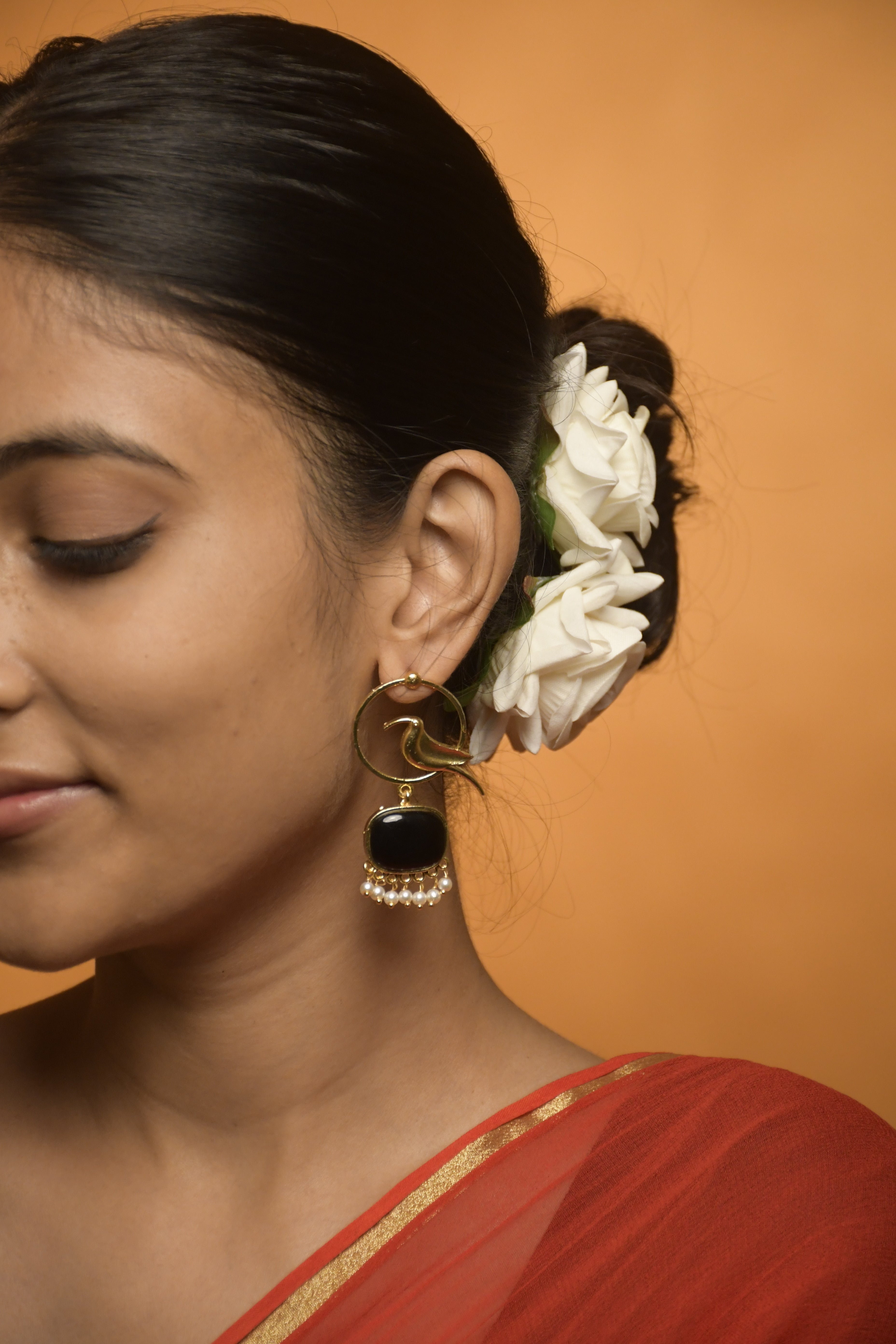 PARROT DANGLER GOLDEN EARRINGS
