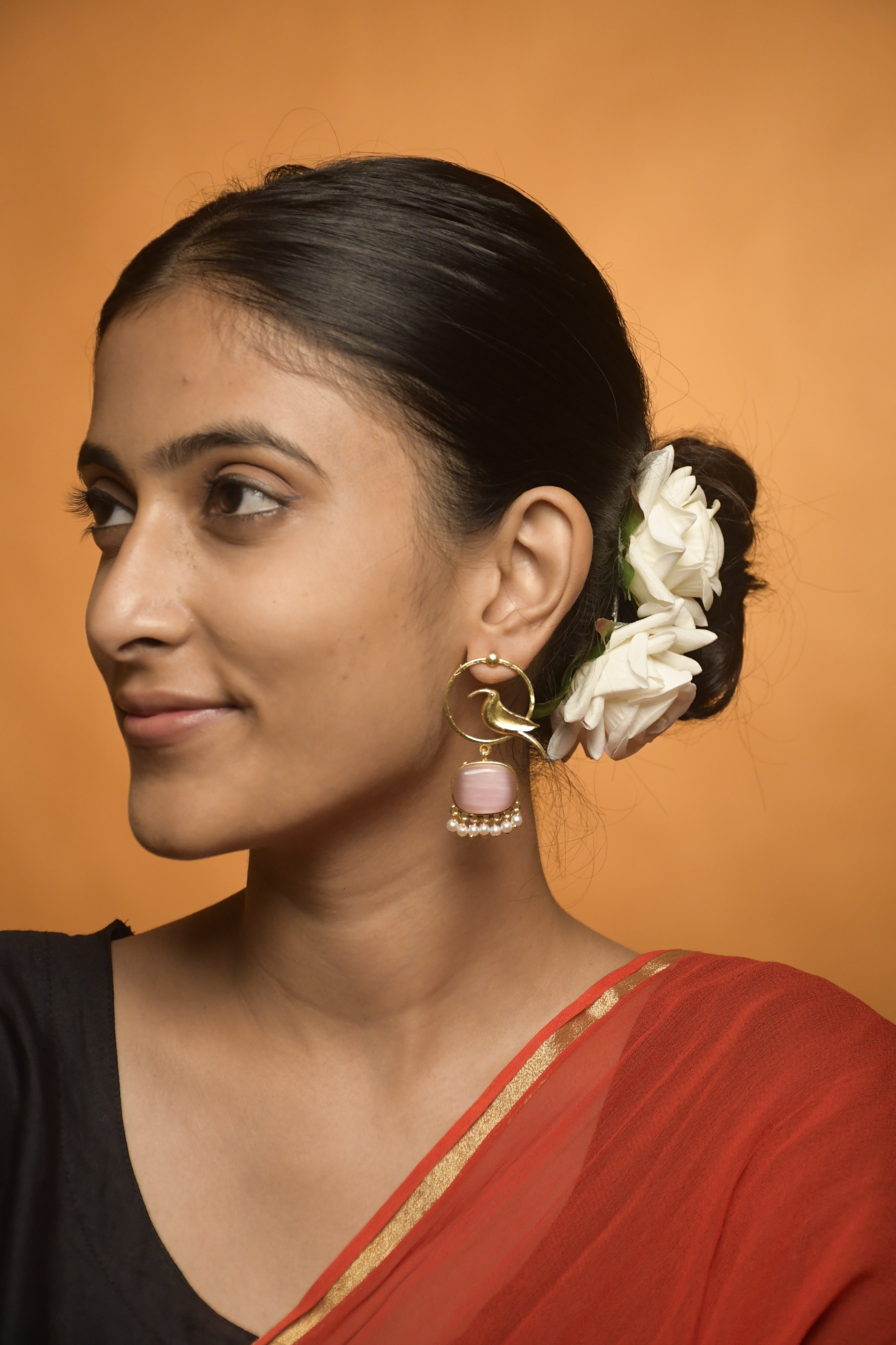 PARROT DANGLER GOLDEN EARRINGS