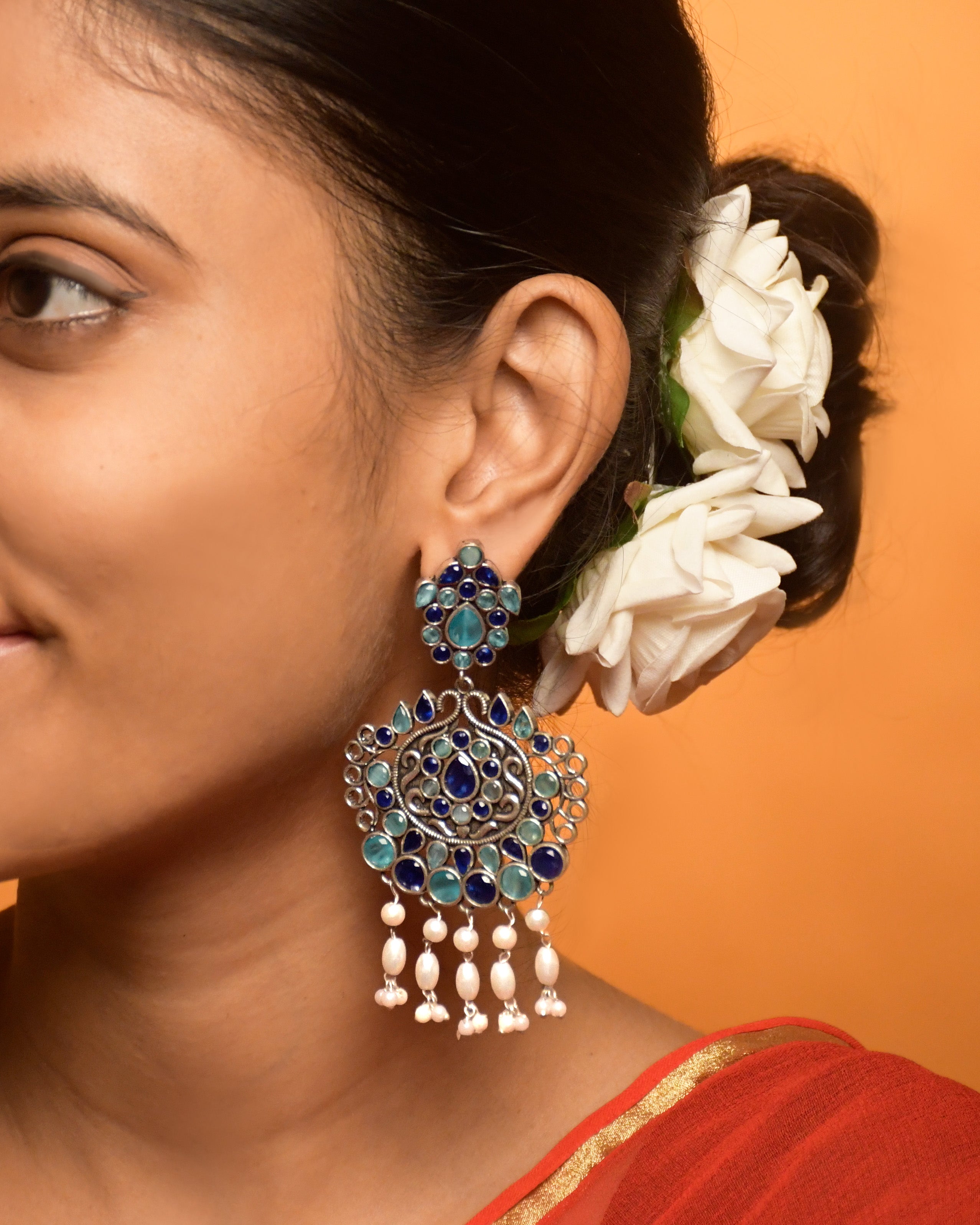 TANVI STONE DANGLER EARRINGS