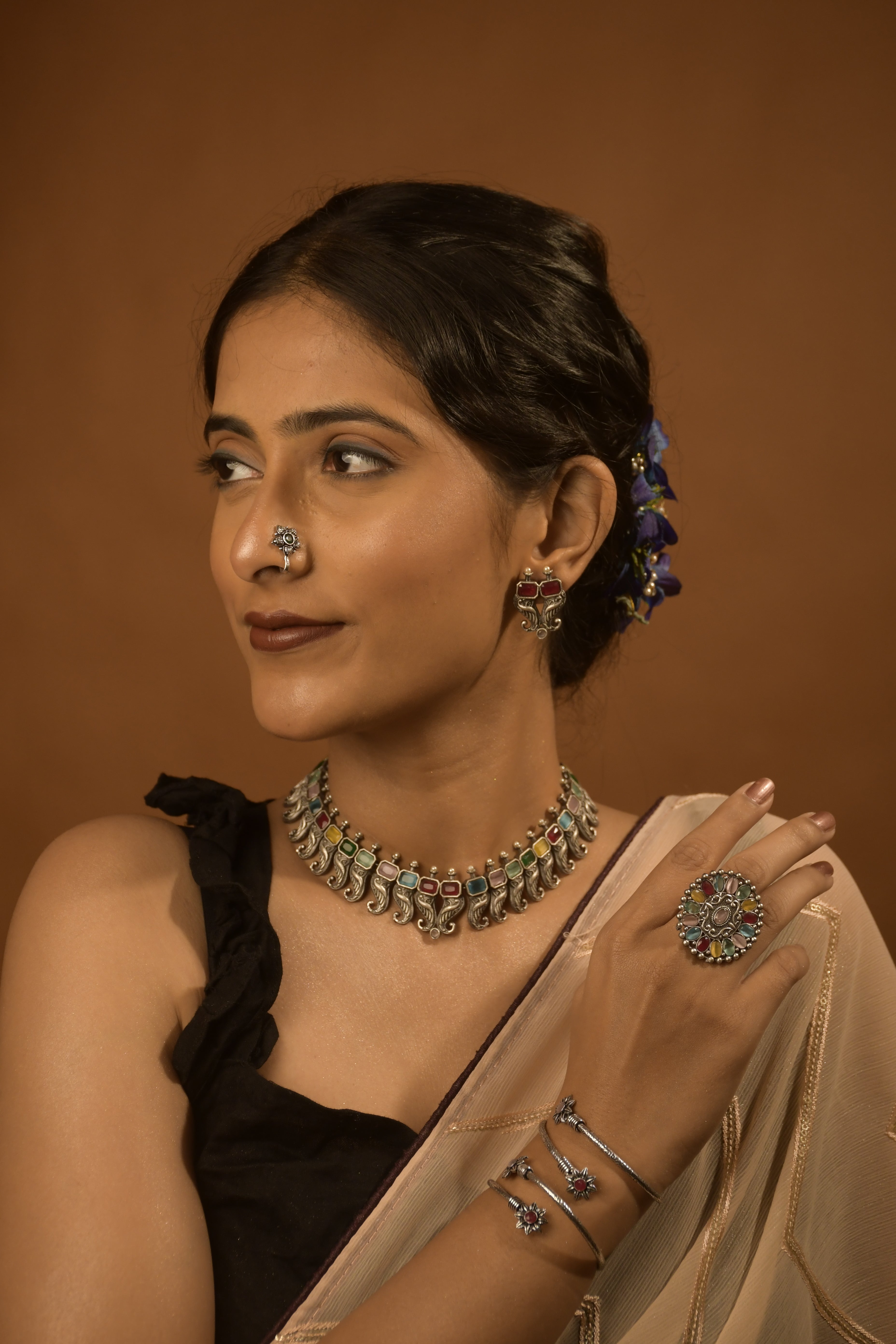 Tanvi Stone Jewellery Set Combo