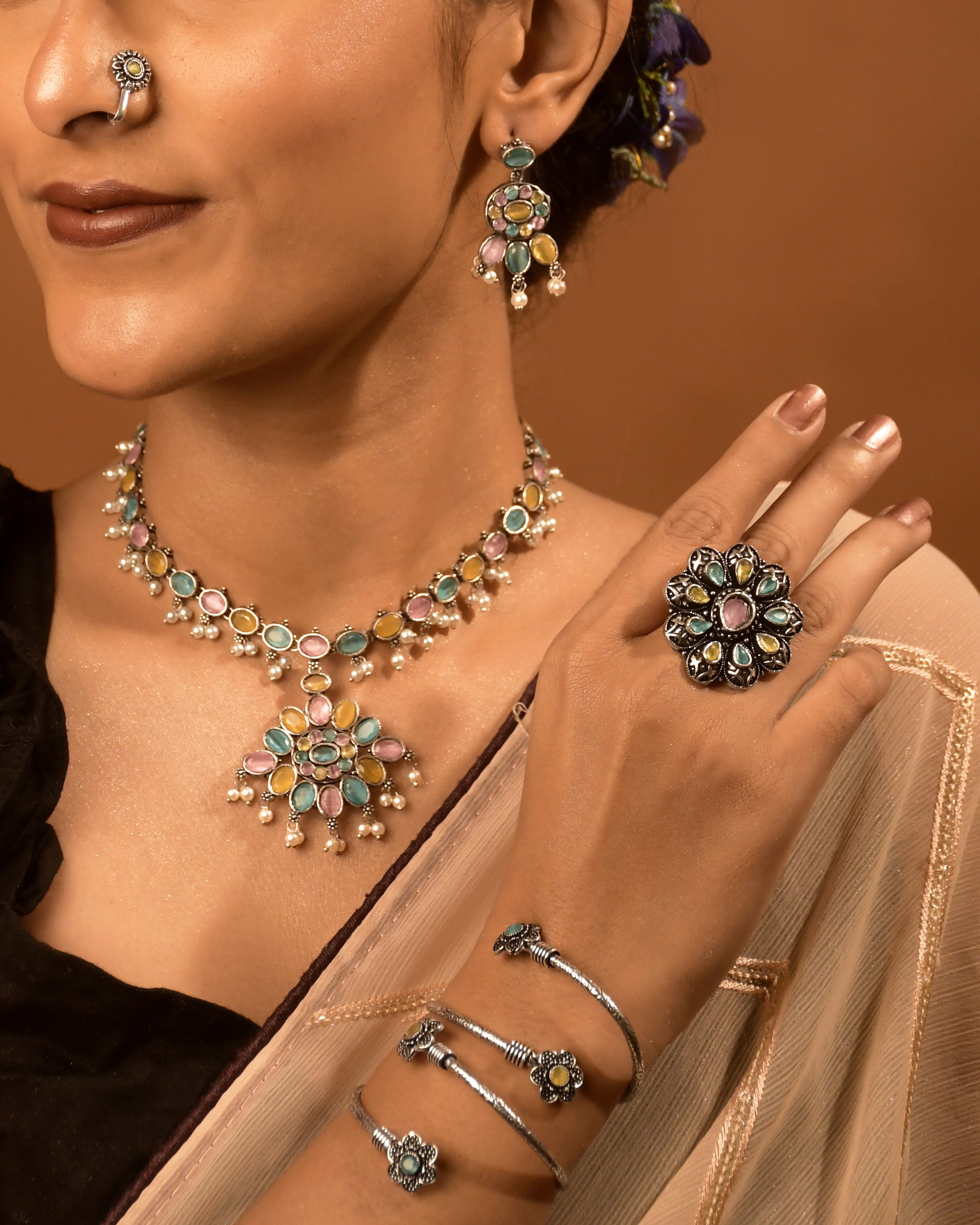 MISHKA STONE JEWELLERY SET COMBO