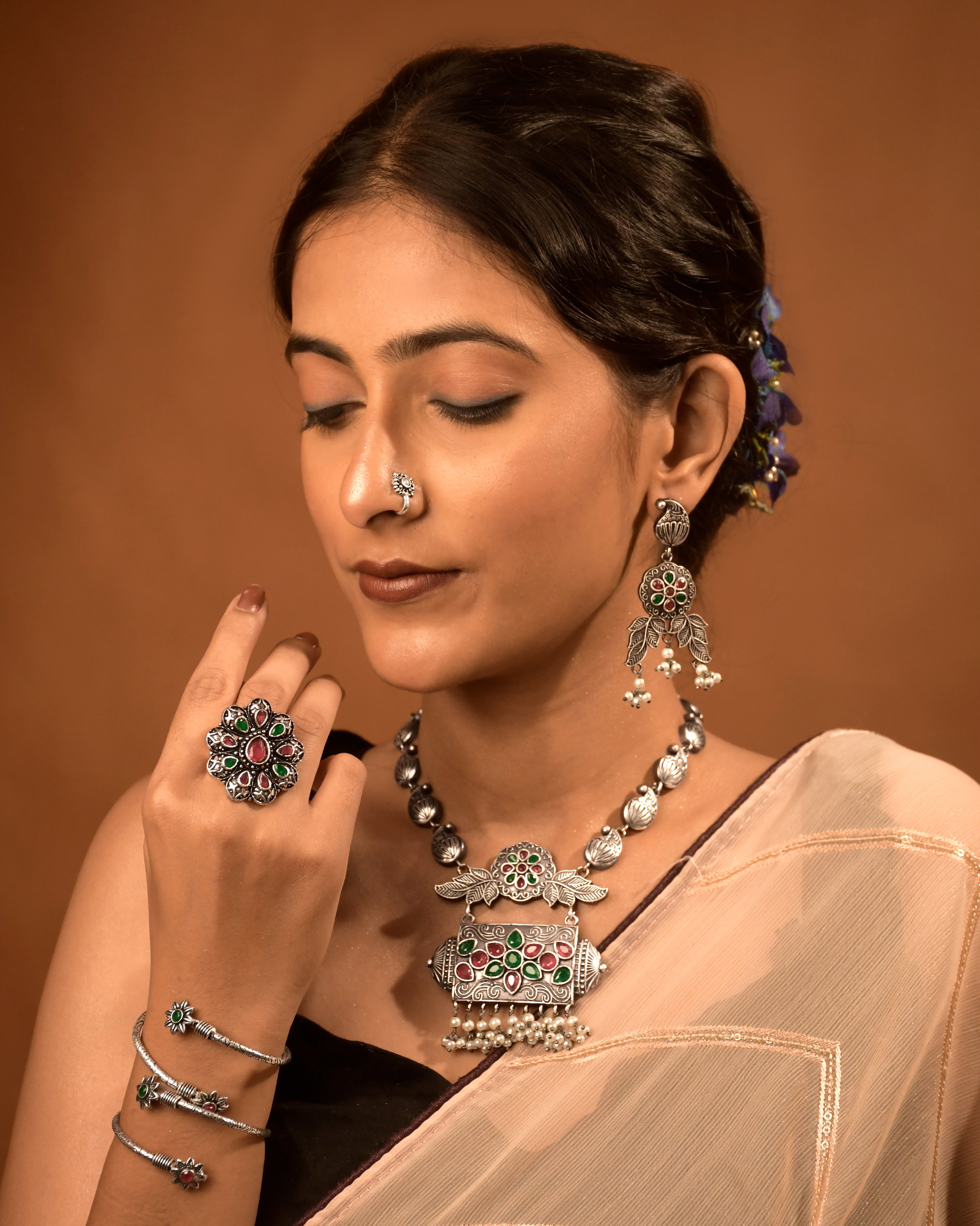 HAZEL STONE JEWELLERY SET COMBO