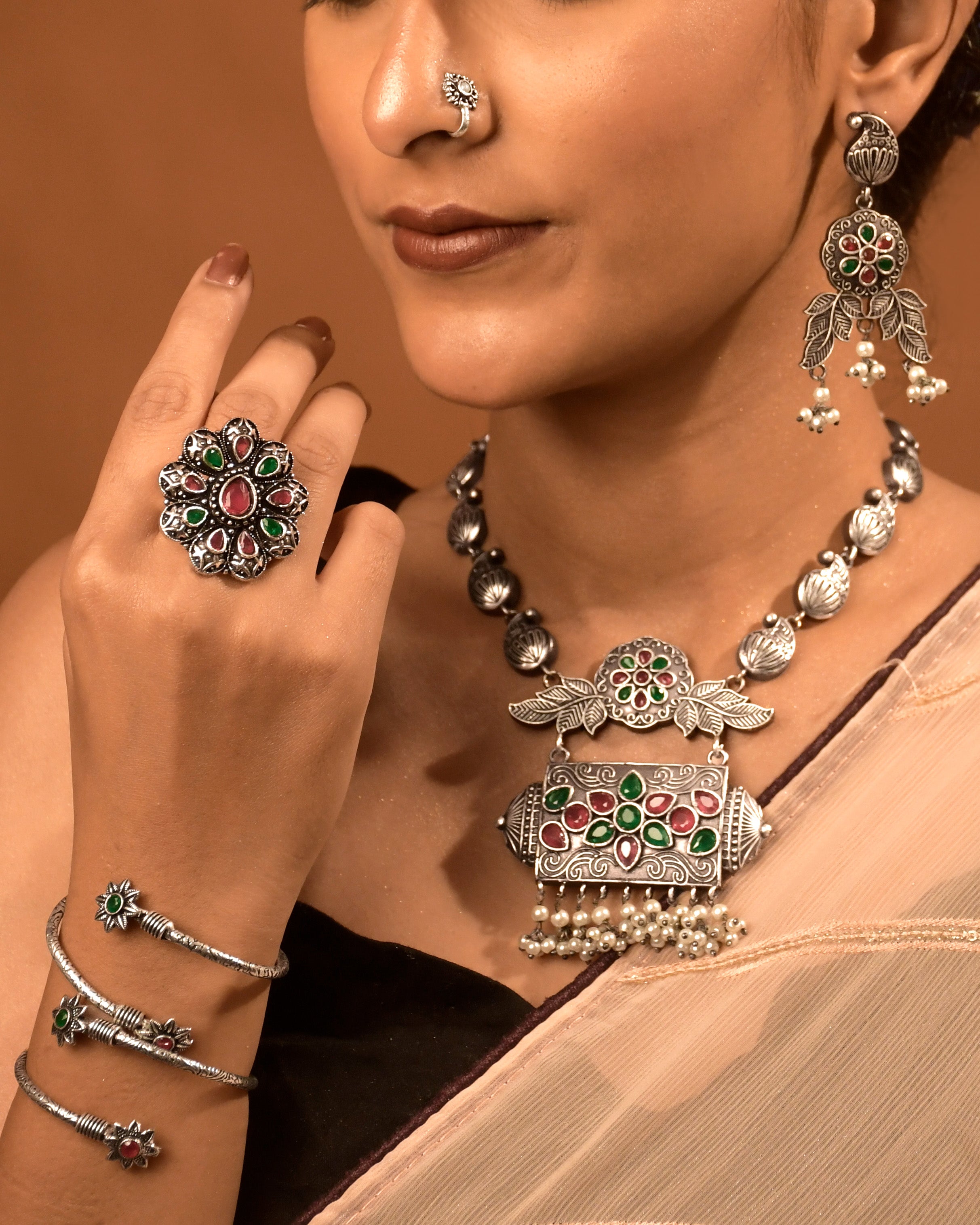 HAZEL STONE JEWELLERY SET COMBO