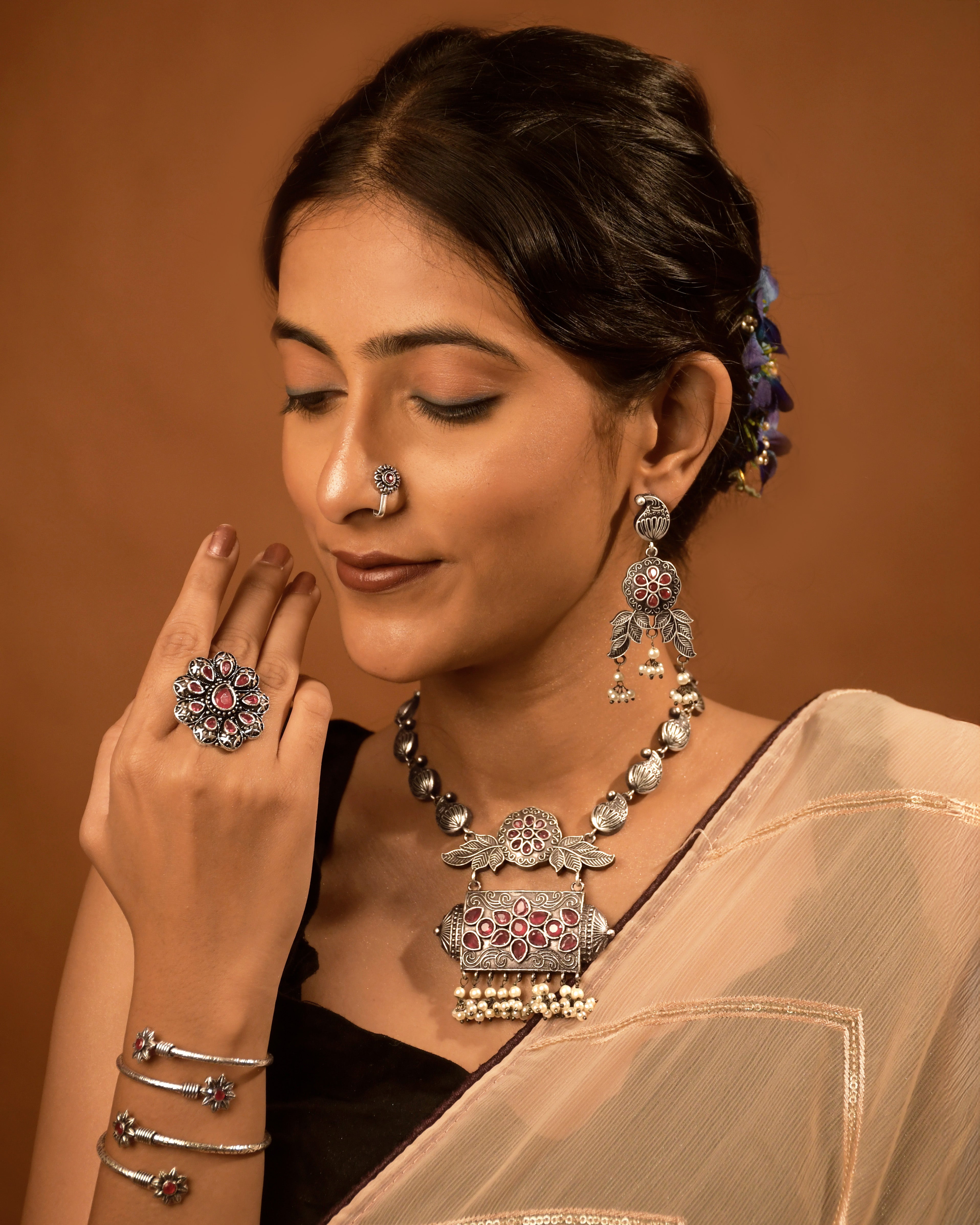 HAZEL STONE JEWELLERY SET COMBO