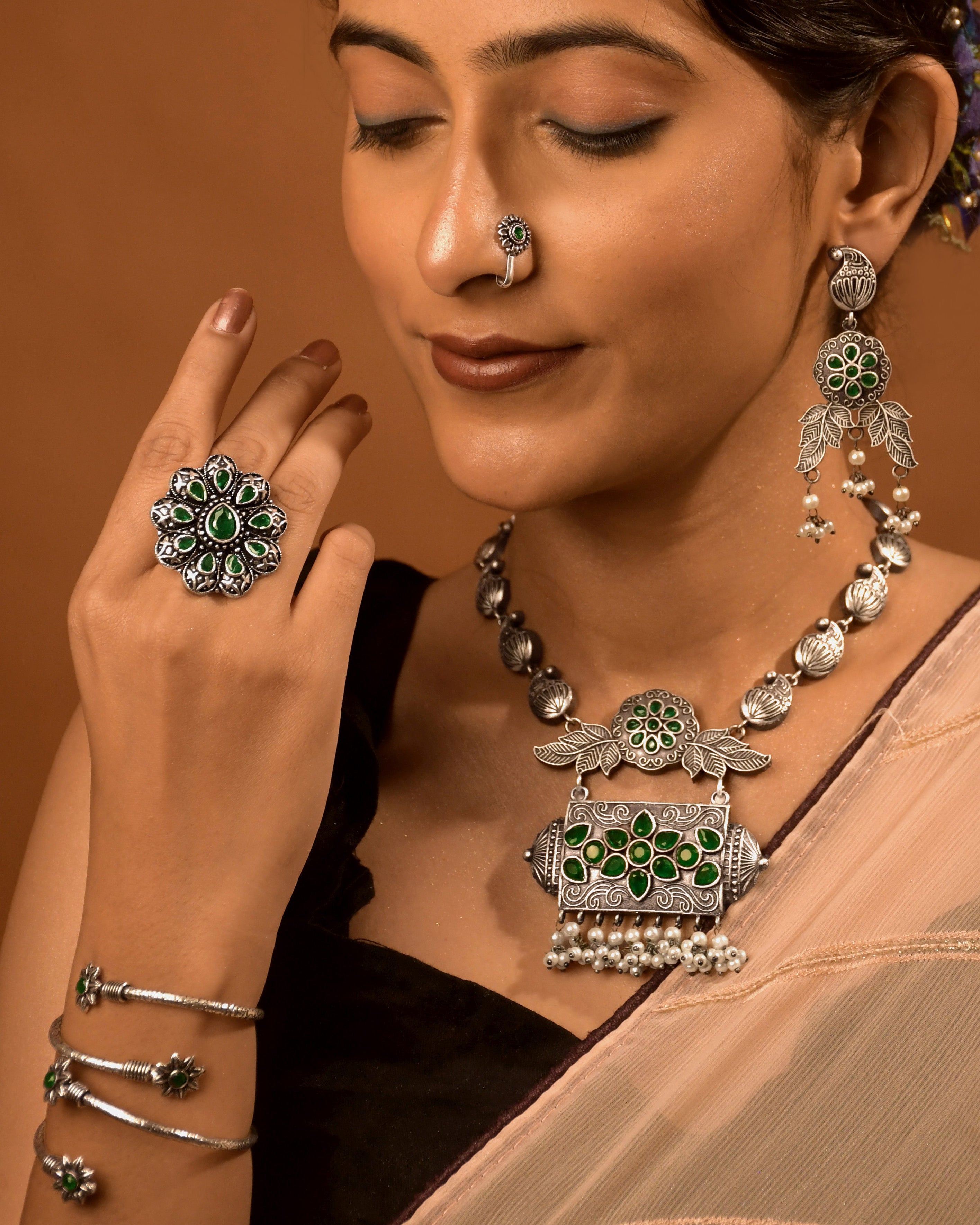 HAZEL STONE JEWELLERY SET COMBO