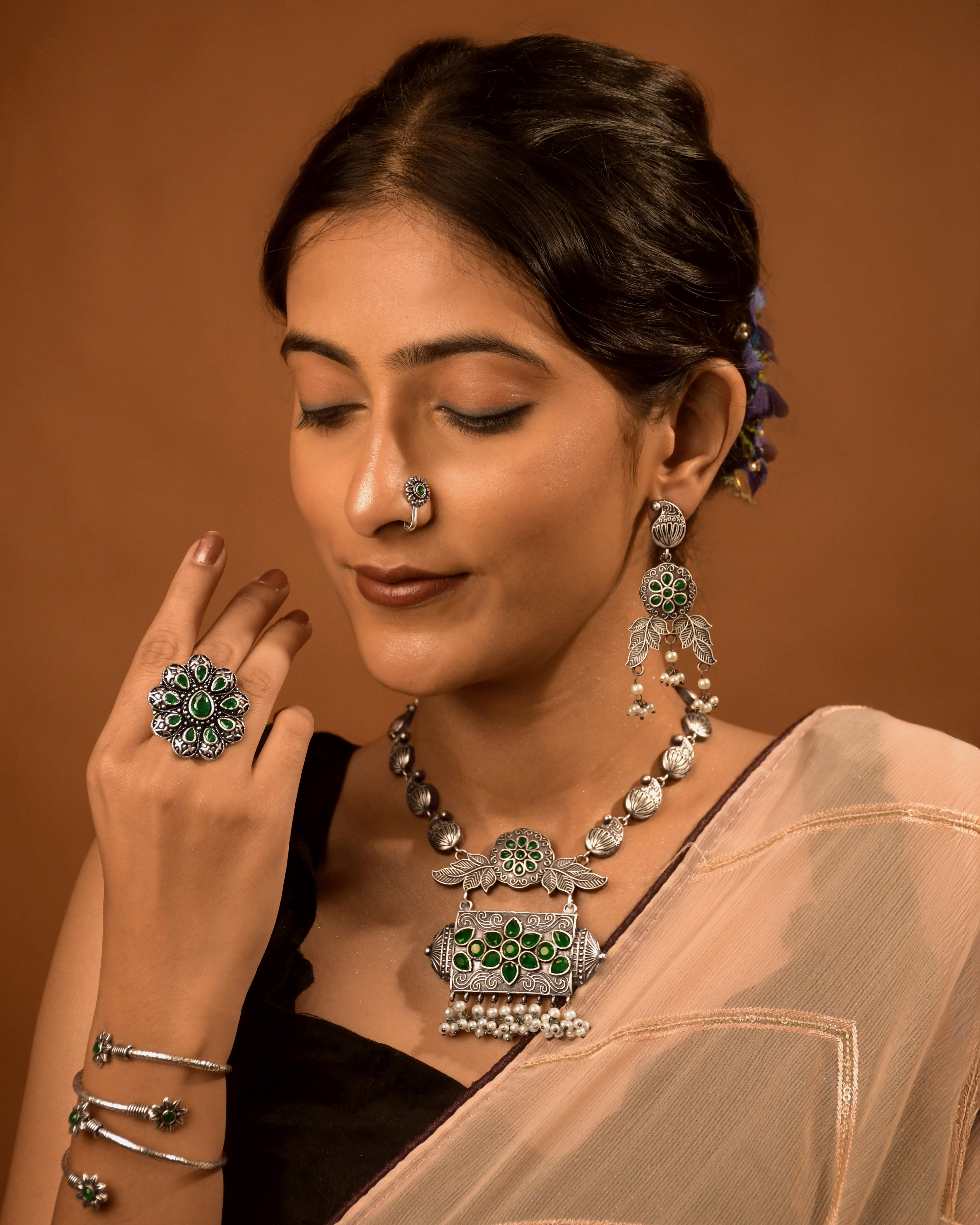 HAZEL STONE JEWELLERY SET COMBO