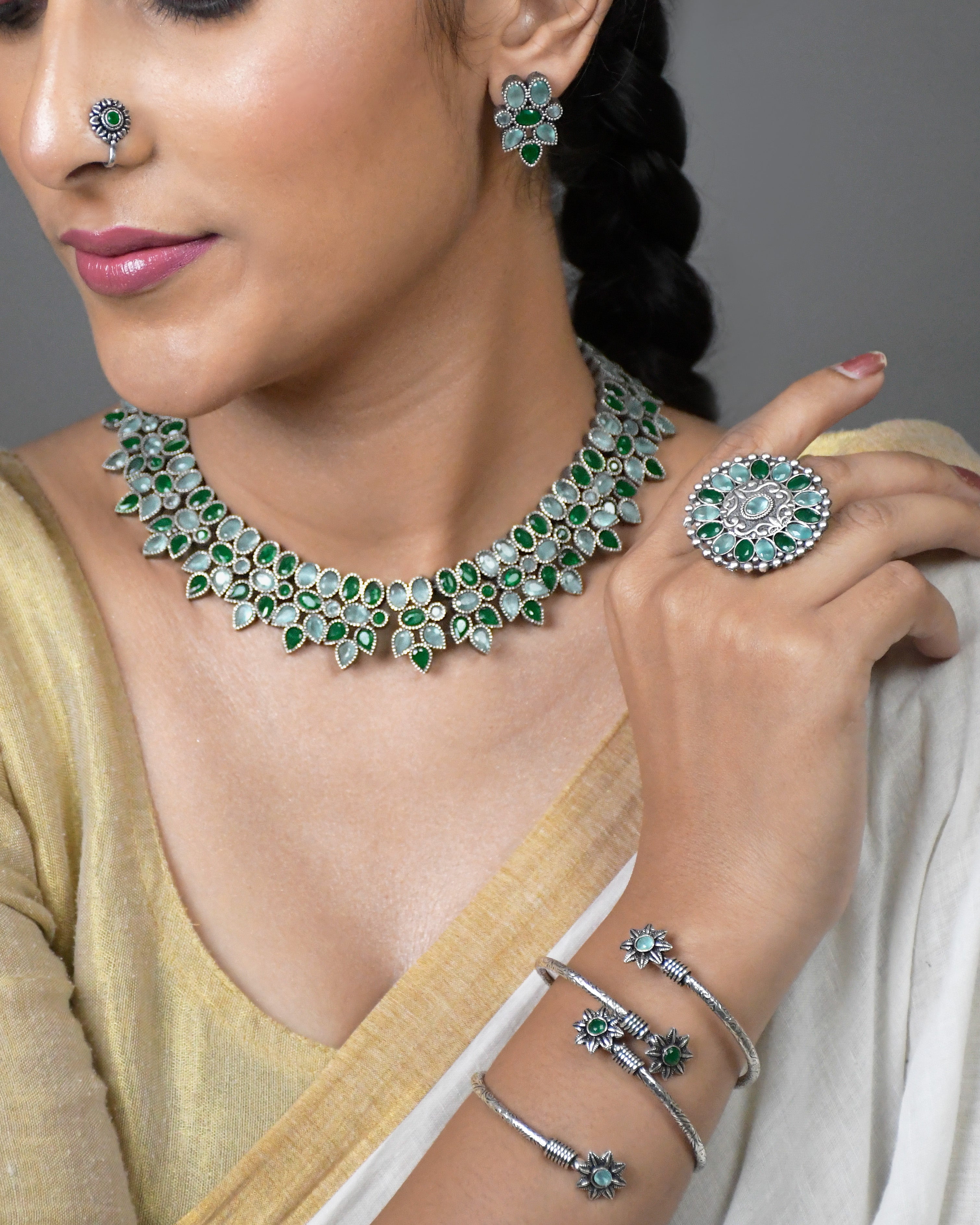 Reeva Stone Jewellery Set Combo