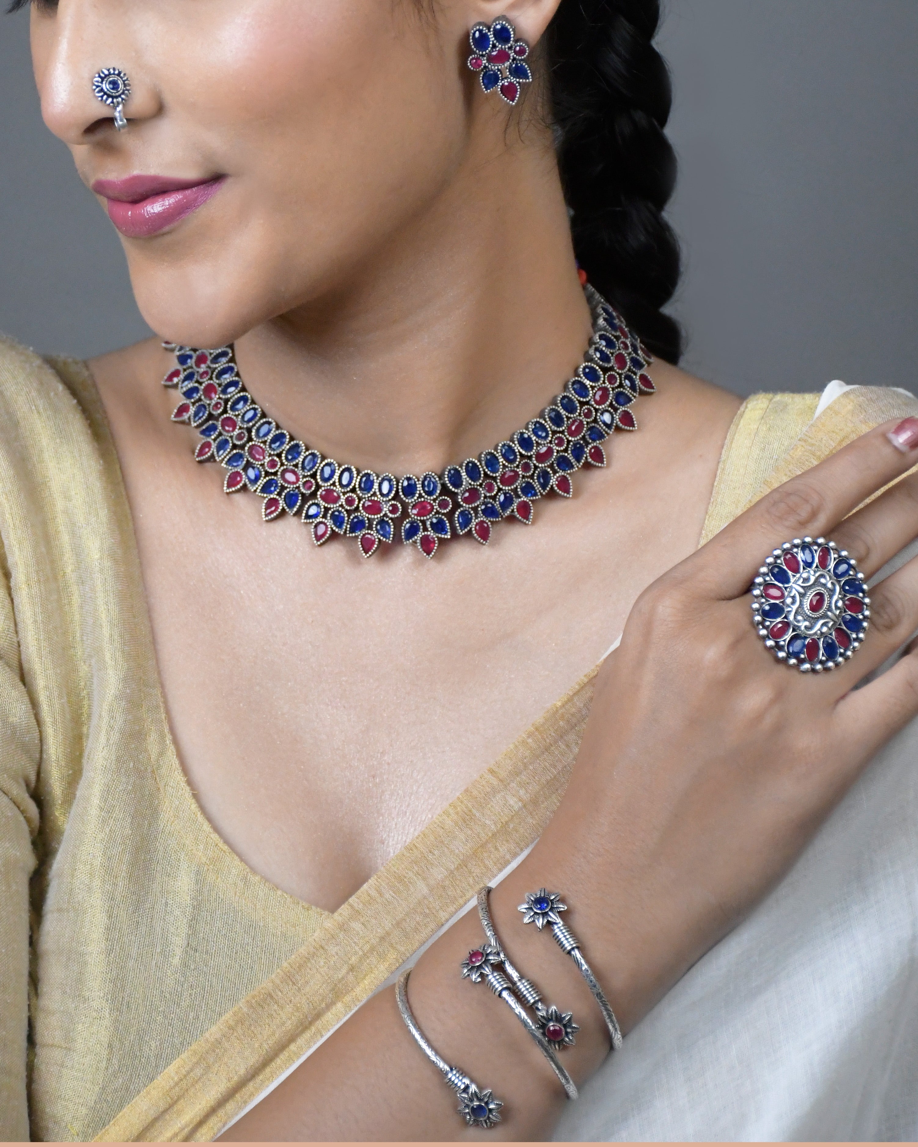 Reeva Stone Jewellery Set Combo