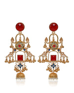 Load image into Gallery viewer, Heer Golden Earrings