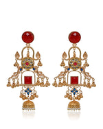 Load image into Gallery viewer, Heer Golden Earrings