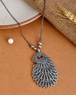 Load image into Gallery viewer, OXIDISED SILVER CHAIN PENDANT