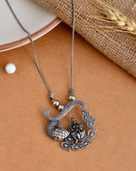 Load image into Gallery viewer, OXIDISED SILVER CHAIN PENDANT