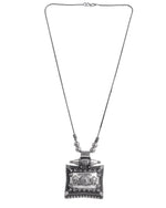 Load image into Gallery viewer, OXIDISED SILVER CHAIN PENDANT