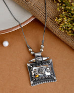 Load image into Gallery viewer, OXIDISED SILVER CHAIN PENDANT