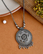 Load image into Gallery viewer, OXIDISED SILVER CHAIN PENDANT