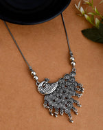 Load image into Gallery viewer, OXIDISED SILVER CHAIN PENDANT