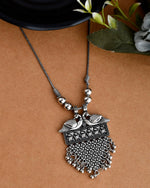 Load image into Gallery viewer, OXIDISED SILVER CHAIN PENDANT