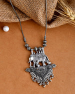 Load image into Gallery viewer, OXIDISED SILVER CHAIN PENDANT