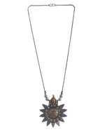 Load image into Gallery viewer, OXIDISED DUAL TONE CHAIN PENDANT
