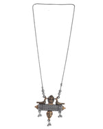 Load image into Gallery viewer, OXIDISED DUAL TONE CHAIN PENDANT