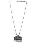 Load image into Gallery viewer, OXIDISED DUAL TONE CHAIN PENDANT