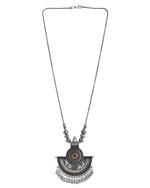 Load image into Gallery viewer, OXIDISED DUAL TONE CHAIN PENDANT