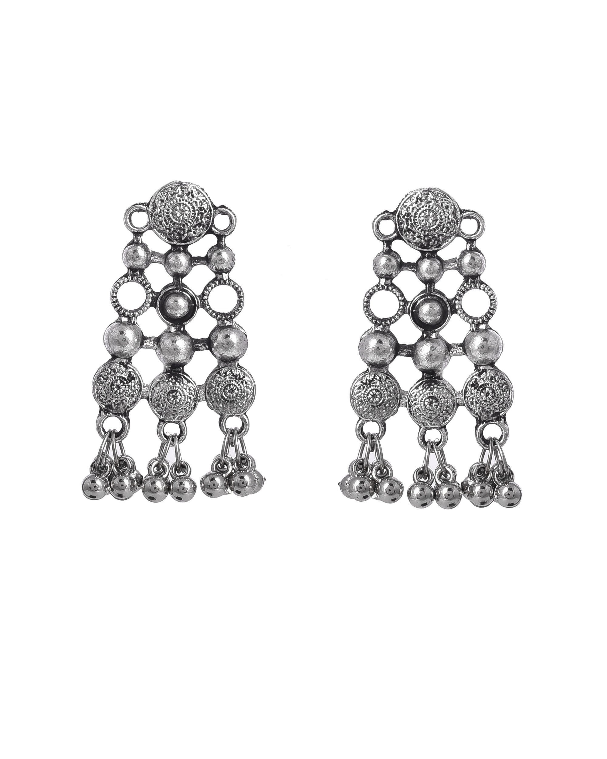 TANIA Brass Silver Jewellery Set