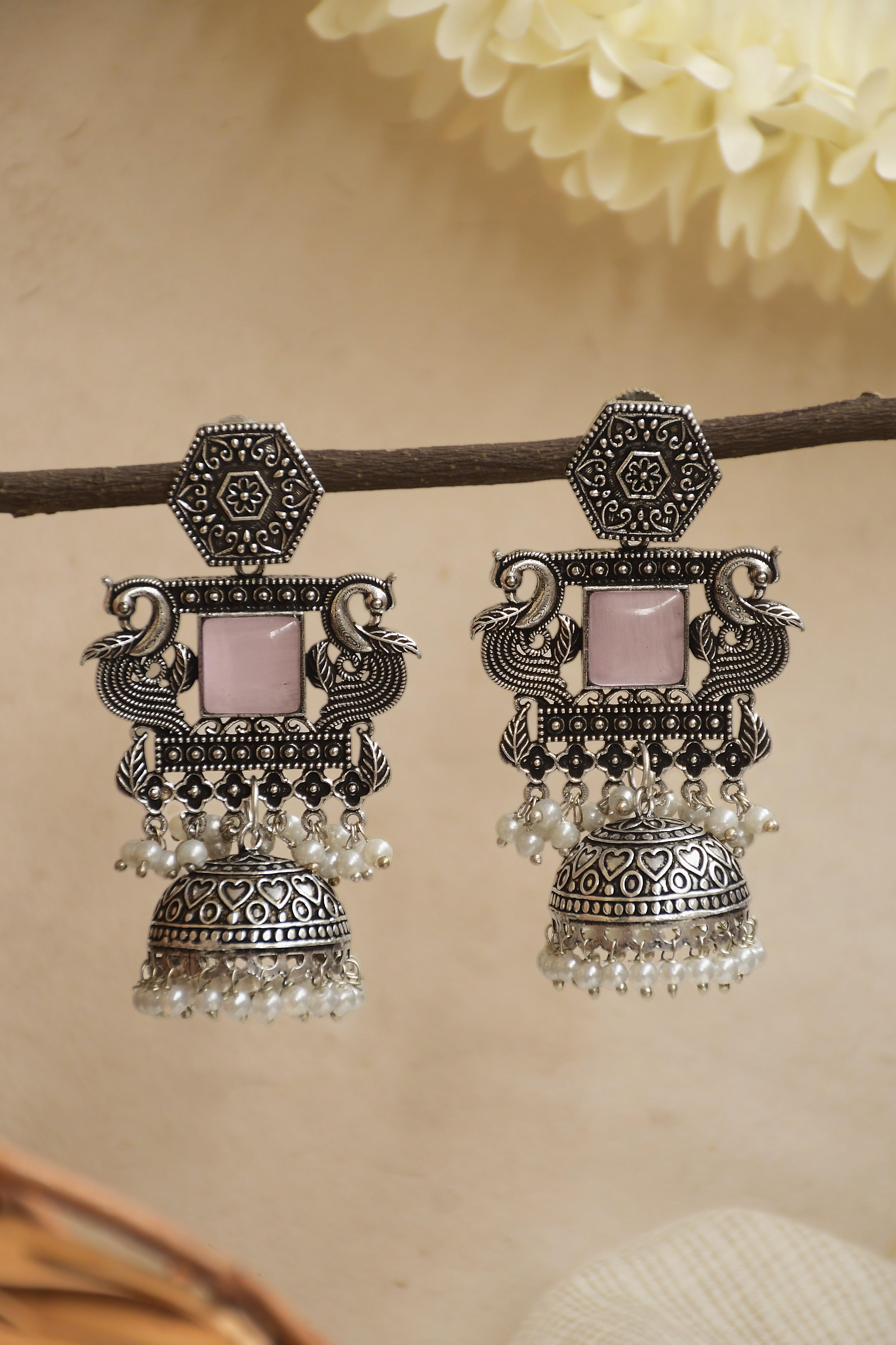 AARIKA STONE JHUMKA EARRINGS