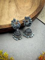 Load image into Gallery viewer, Nimrit Jhumka Stone Earrings