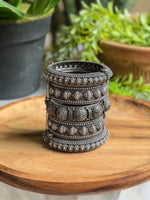 Load image into Gallery viewer, HIYA SILVER LOOKALIKE BANGLE STACK