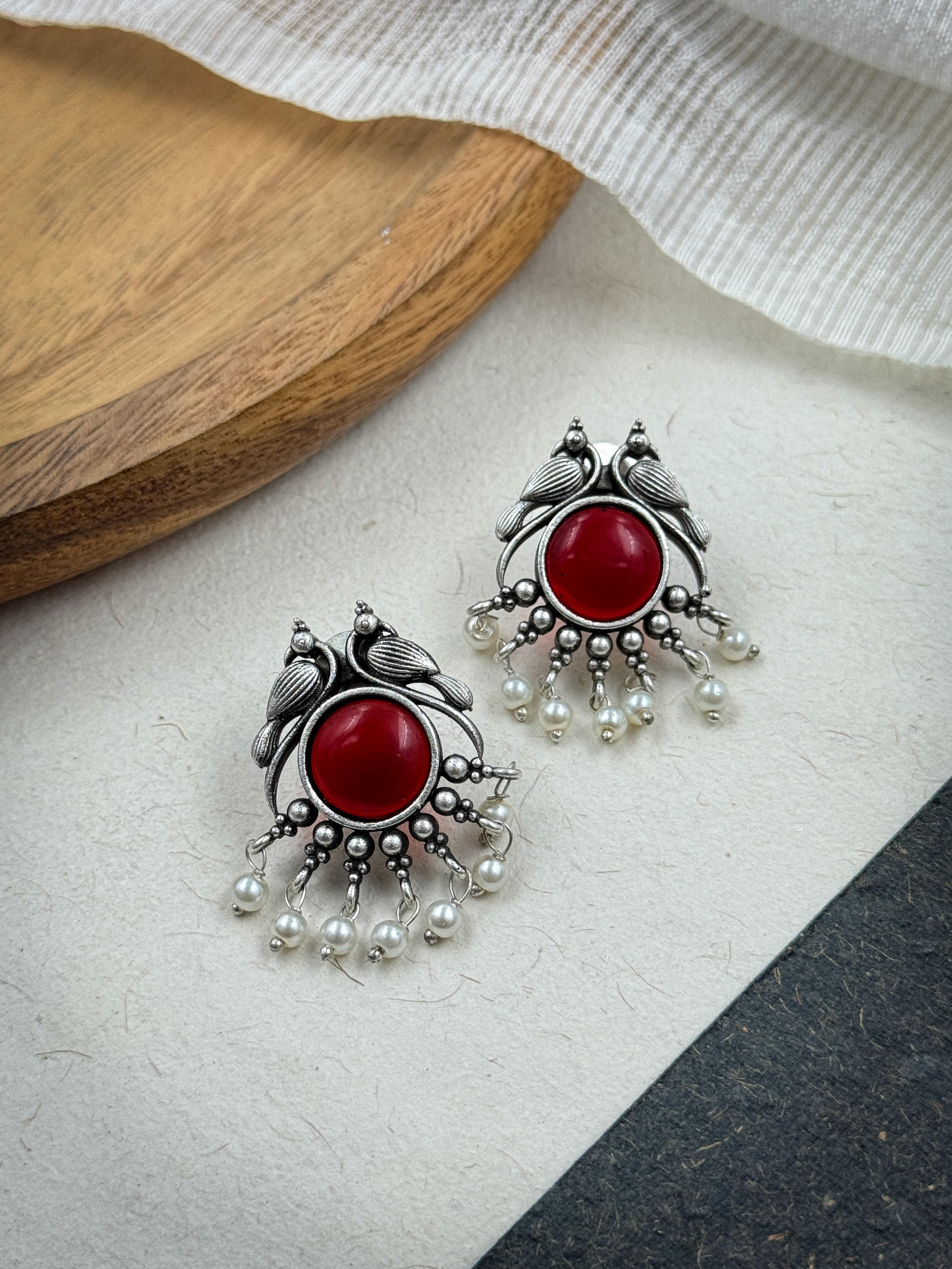 ZOYA OXIDISED STUD EARRINGS
