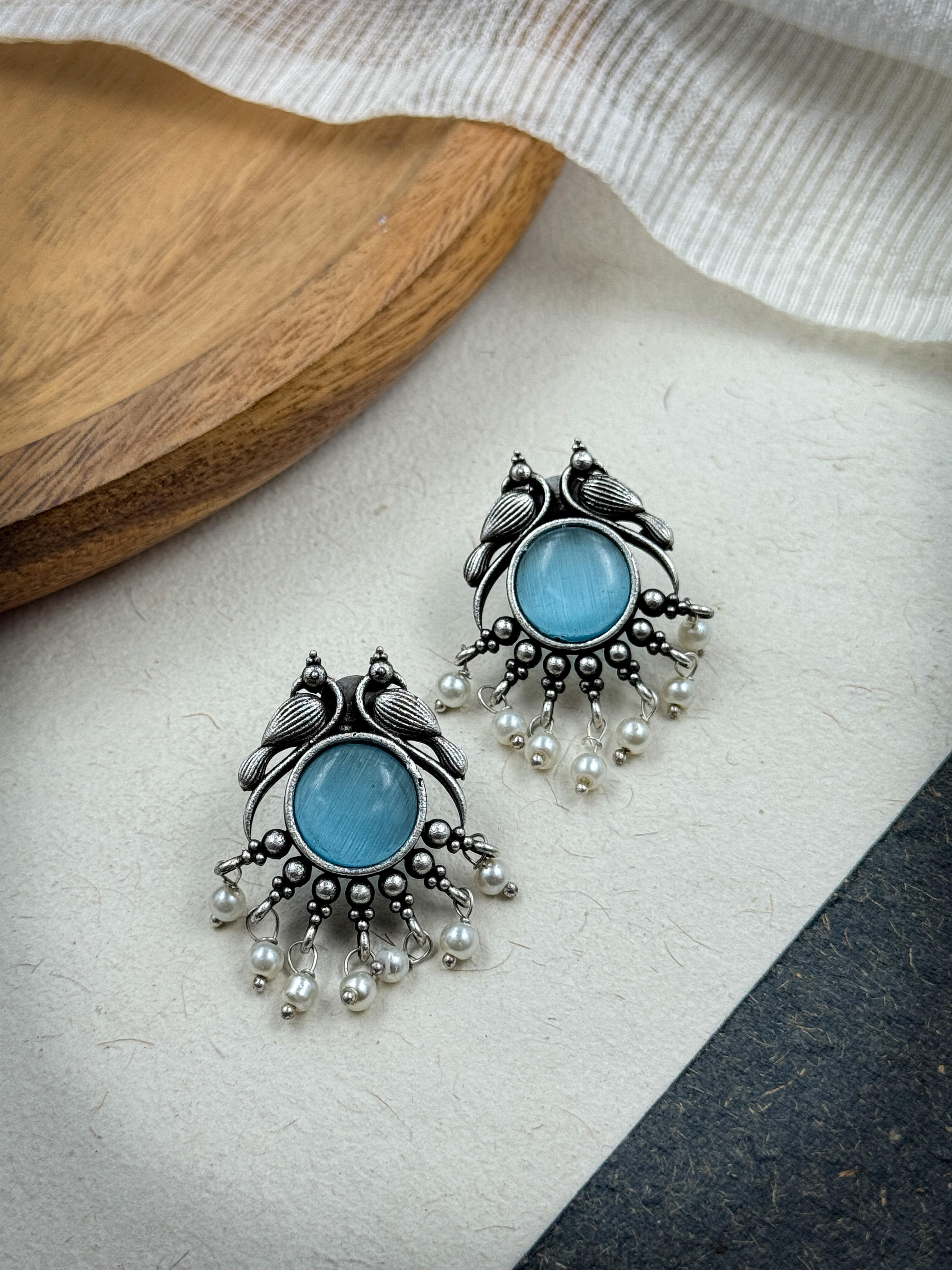 ZOYA OXIDISED STUD EARRINGS